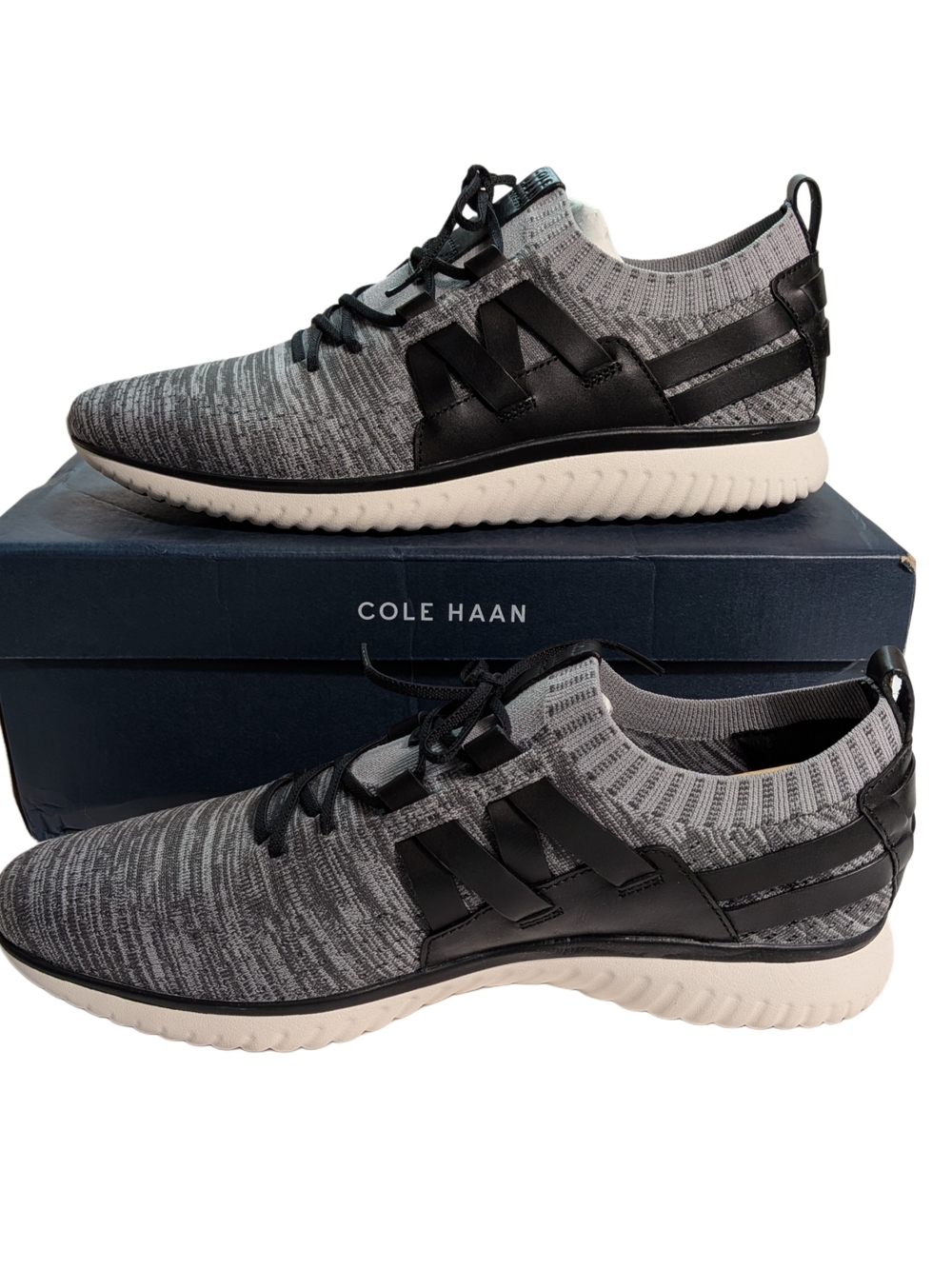 Cole Haan C35724 GrandMøtion Gray Pinstripe Sneakers Men Size 13 M
